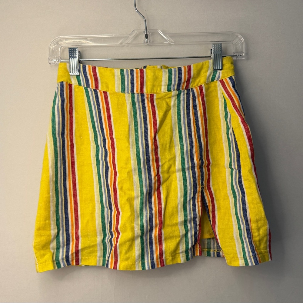 Yellow Summer Stripped Skirt / Short